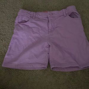 Purple and yellow shorts